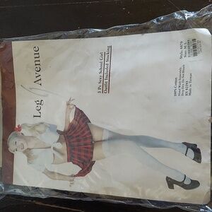 Leg Avenue Red and Blue Mini Skater Skirt